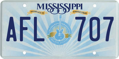 MS license plate AFL707