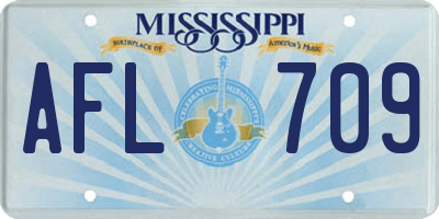 MS license plate AFL709