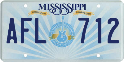 MS license plate AFL712