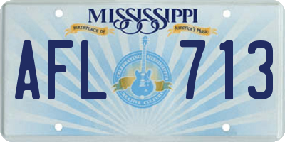 MS license plate AFL713