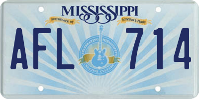 MS license plate AFL714