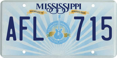 MS license plate AFL715