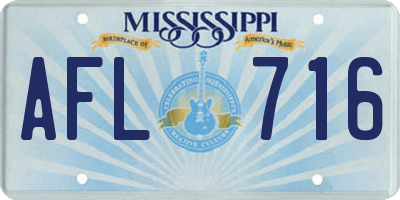 MS license plate AFL716
