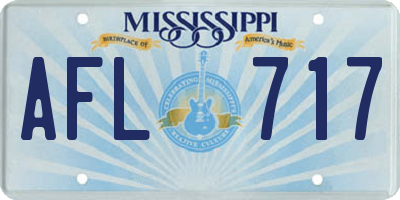 MS license plate AFL717
