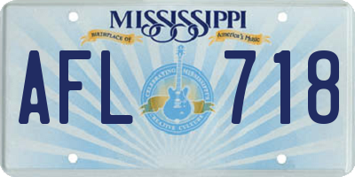 MS license plate AFL718