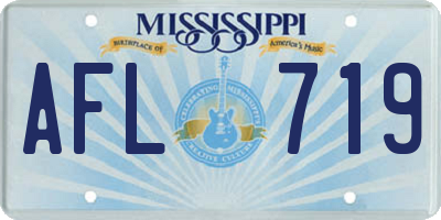 MS license plate AFL719
