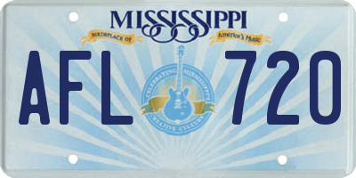 MS license plate AFL720