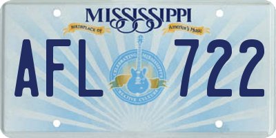 MS license plate AFL722