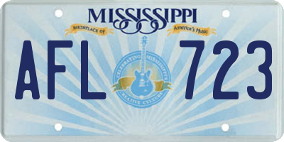 MS license plate AFL723