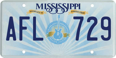MS license plate AFL729