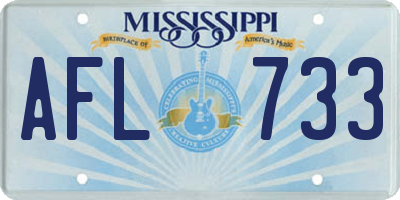 MS license plate AFL733