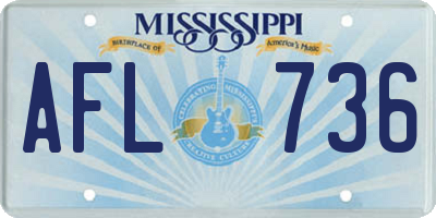 MS license plate AFL736