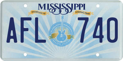 MS license plate AFL740