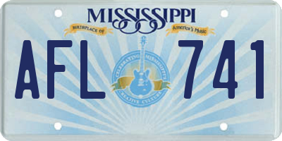 MS license plate AFL741
