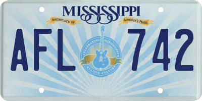 MS license plate AFL742