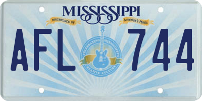 MS license plate AFL744