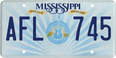MS license plate AFL745