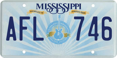 MS license plate AFL746