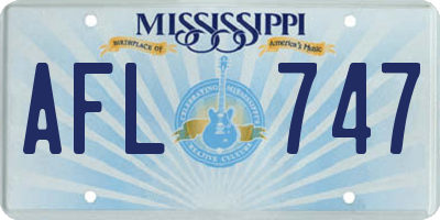 MS license plate AFL747