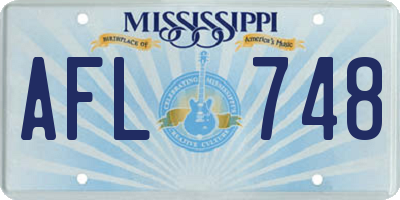 MS license plate AFL748