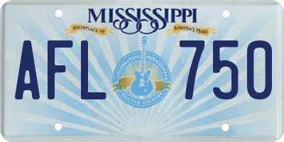MS license plate AFL750
