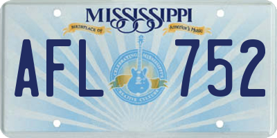 MS license plate AFL752