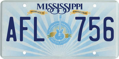 MS license plate AFL756
