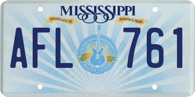 MS license plate AFL761