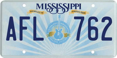 MS license plate AFL762