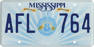 MS license plate AFL764