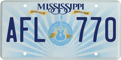 MS license plate AFL770