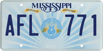 MS license plate AFL771