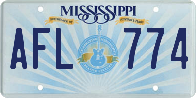 MS license plate AFL774