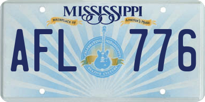 MS license plate AFL776
