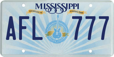 MS license plate AFL777
