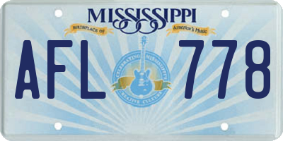 MS license plate AFL778