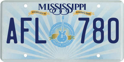 MS license plate AFL780