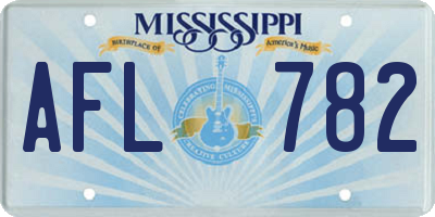 MS license plate AFL782