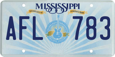 MS license plate AFL783