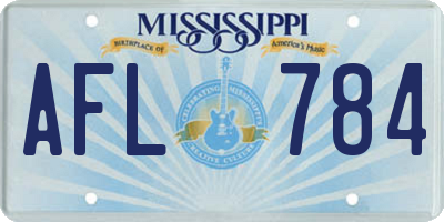 MS license plate AFL784