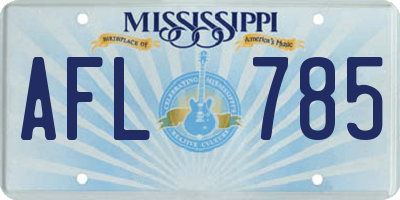 MS license plate AFL785