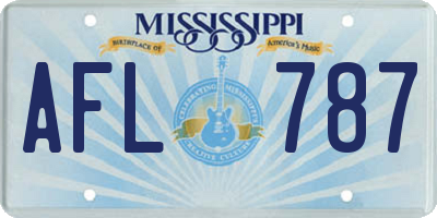 MS license plate AFL787