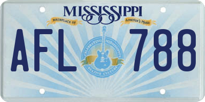 MS license plate AFL788