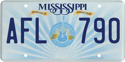 MS license plate AFL790