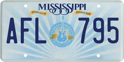 MS license plate AFL795