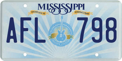 MS license plate AFL798