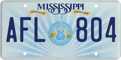 MS license plate AFL804