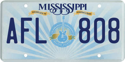 MS license plate AFL808