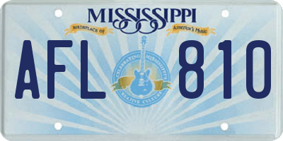 MS license plate AFL810