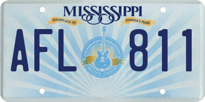MS license plate AFL811
